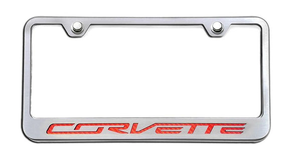 C7 Corvette License Plate Frame | "Corvette" Lettering