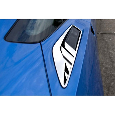 C7 Corvette Stingray | 10pc | Polished Rear Quarter Vent | "Z06 Style" - [Corvette Store Online]