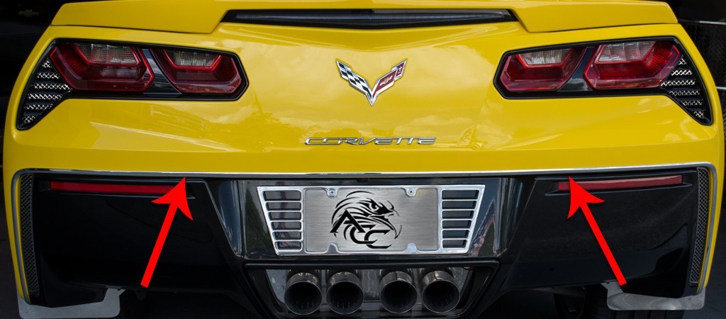 C7 Corvette Rear Valance Trim Classic Chrome - [Corvette Store Online]