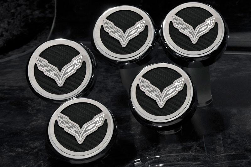 C7 Corvette Z06/C7/Z51 Stingray Fluid Cap Covers | Emblem 5Pc | Automatic