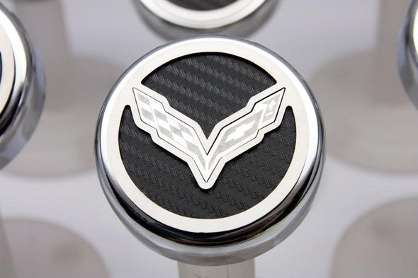 C7 Corvette Z06/C7/Z51 Stingray Fluid Cap Covers | Emblem 5Pc | Automatic