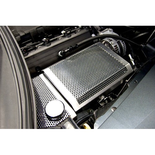 C7 Corvette Stingray | Perforated/Brushed Fuse Box Cover - [Corvette Store Online]