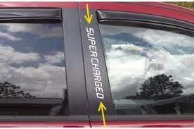 1953-2025 Universal SUPERCHARGED Script Window Pillar Decal Set ...