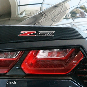 C7 Z51 Corvette Stingray | Carbon Fiber Look w/Chrome Trim Domed Emblem - [Corvette Store Online]