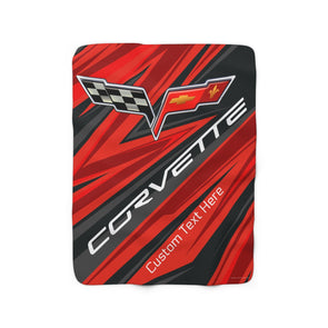 Personalized-C6-Corvette-Racing-Decorative-Diagonal-Pattern-Sherpa-Blanket,-Perfect-for-Chilly-Days-camaro-store-online