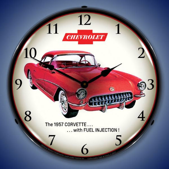 1957 Corvette Fuel Injection Lighted Clock Profile - [Corvette Store Online]