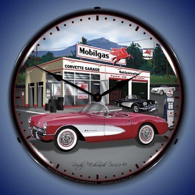 1957 Corvette Lighted Clock Profile - [Corvette Store Online]