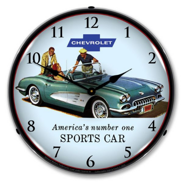 1960-corvette-americas-number-one-sports-car-lighted-wall-clock