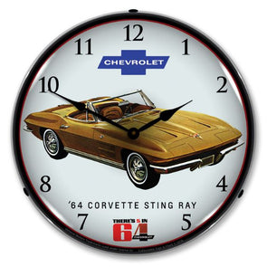 1964-corvette-stingray-lighted-wall-clock