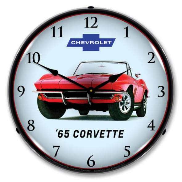 1965-corvette-convertible-lighted-wall-clock