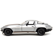 1966-c2-corvette-silver-metallic-bigtime-muscle-1-24-diecast-model-car-by-jada