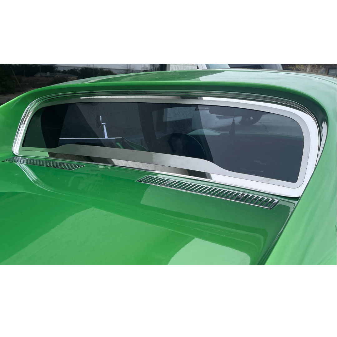 1964 Corvette Rear Window C3 Corvette Coupe Rear Window Frame Polished | Corvette Store Online