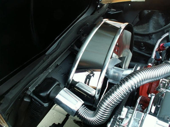 1972 C3 Corvette Engine Fan Shroud Cover - Polished Stainless Steel