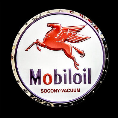 Mobil Pegasus Circle Metal Sign