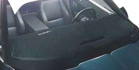 Carpeted-Dash-Mat-Cover---Non-Molded---Black-W/White-Corvette-Script-200089-Corvette-Store-Online