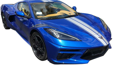 Front-to-Back-Dual-Stripes---Gloss-Rapid-Blue-W/Gloss-Rapid-Blue-Pinstripes-200425-Corvette-Store-Online