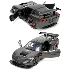 2005-c6-corvette-c6-r-corvette-racing-dark-gray-metallic-1-24-diecast-model-car