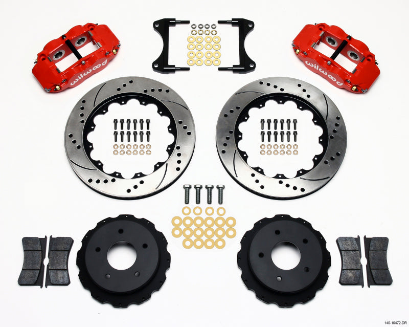 Forged-Narrow-SuperLite-Big-Brake-Kit---Rear---Red---14-inch---Drilled-&-Slotted-200576-Corvette-Store-Online