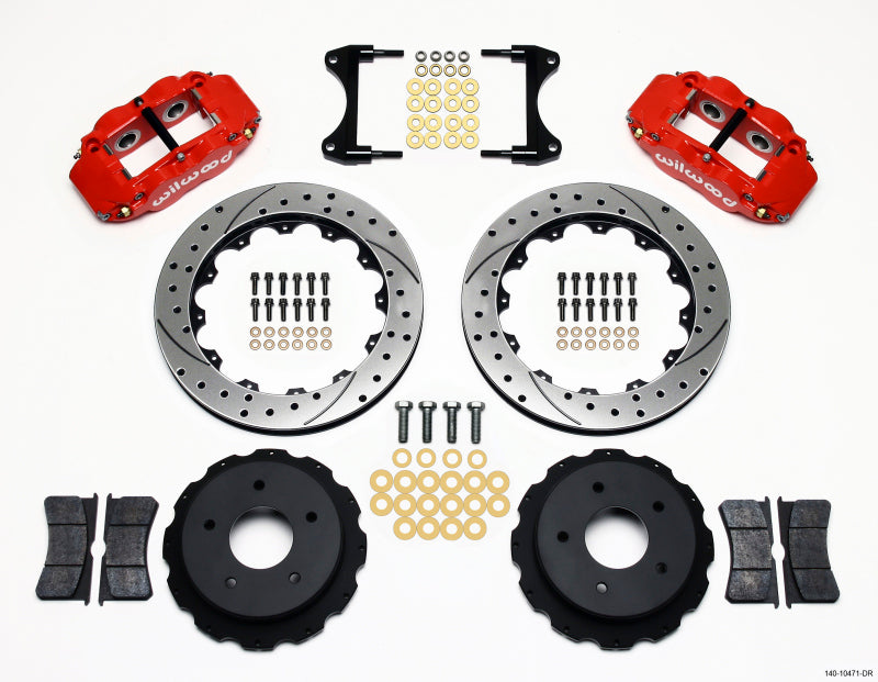 Forged-Narrow-SuperLite-Big-Brake-Kit---Rear---Red---13-inch---Drilled-&-Slotted-200577-Corvette-Store-Online