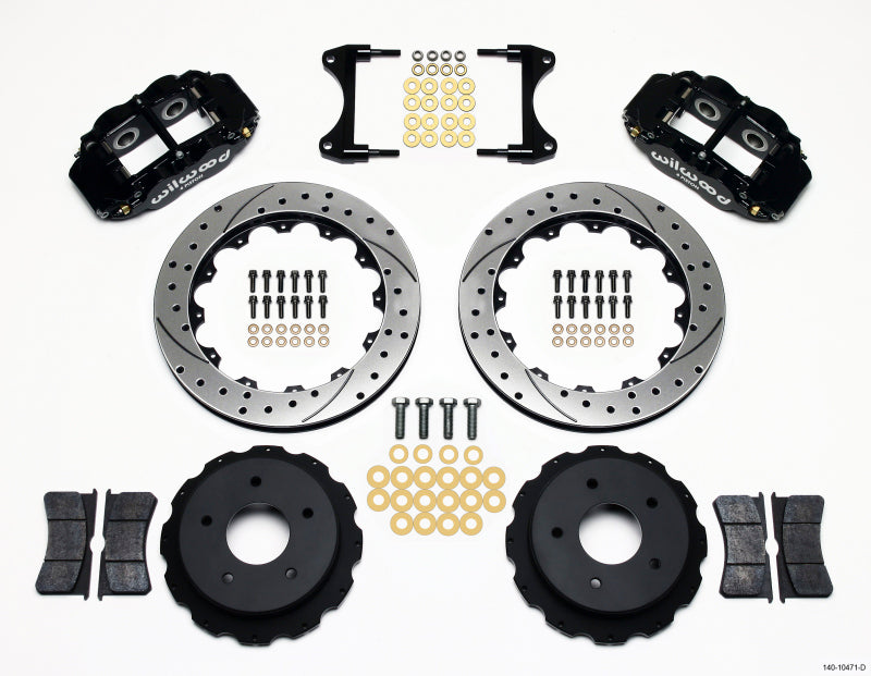 Forged-Narrow-SuperLite-Big-Brake-Kit---Rear---Blk---13-inch---Drilled-&-Slotted-200578-Corvette-Store-Online