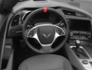 Steering-Wheel-Top-Center-Stripe-Marker-Decal---Red-Faux-Leather-200772-Corvette-Store-Online