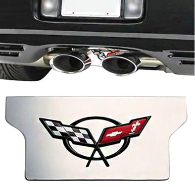 Cross-Flags-Exhaust-Enhancer-Plate-W/Polishing-Kit---Tapered-Wide-Deluxe-Version-200955-Corvette-Store-Online