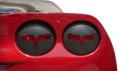 Vinyl-Tail-Light-Overlay-W/Logo---Cutout---Gloss-Black-Cross-Flags-201070-Corvette-Store-Online