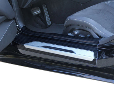 Hydro-Carbon-Fiber-Door-Sill-Guards-W/Cut-Out---Gloss-Clear-201359-Corvette-Store-Online
