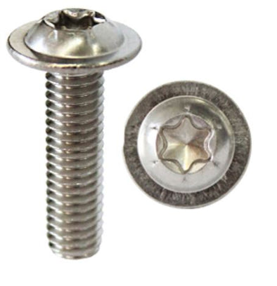 Clear-Wicker-Bill-Button-Head-Flange-Torx-Stainless-Steel-Bolts---Polished-201465-Corvette-Store-Online