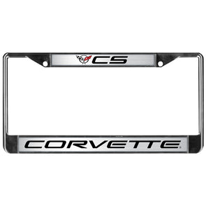 Chrome-License-Plate-Surround-W/Logo-&-Corvette-Script-201716-Corvette-Store-Online