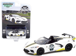 2021 Chevrolet Corvette C8 Stingray Convertible White Official Pace Car "105th Running of the Indianapolis 500" (2021) "Hobby Exclusive" 1/64 Diecast Model Car by Greenlight