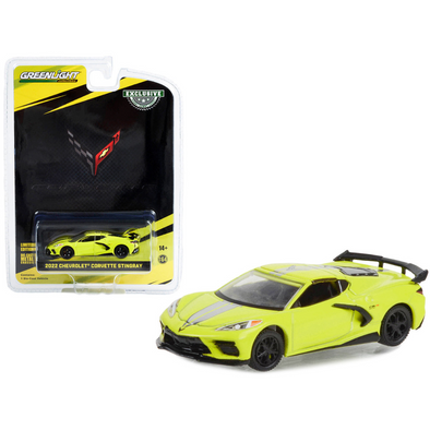 2022 C8 Corvette C8.R Stingray Accelerate Yellow "2022 IMSA GTLM Championship Edition" 1/64 Diecast Model Car