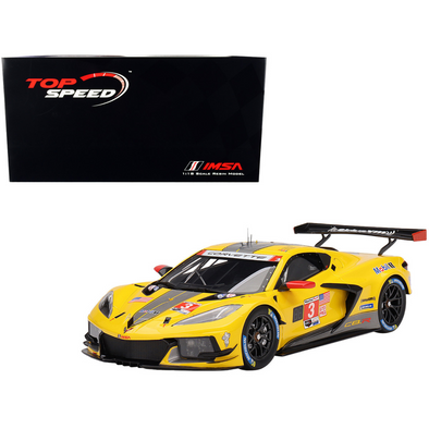 2022 Corvette C8.R #3 Corvette Racing GTD Pro Winner IMSA 12 Hours of Sebring 1/18 Model Car by Top Speed