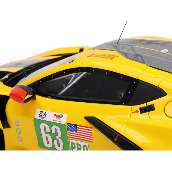 2022 Corvette C8.R #63 Corvette Racing 24 Hours of Le Mans 1/18 Model Car by Top Speed