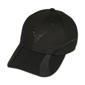 C8 Corvette Crossed Flags Tonal Ghost Hat / Cap