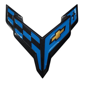 Front-Flag-Emblem-Insert-Overlay-Set---Matte-Blue-202508-Corvette-Store-Online