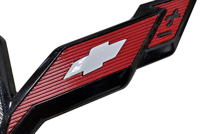Front/Rear-Flag-Emblem-Bowtie-Overlay---Pair-Red-Gloss-Carbon-Fiber-202569-Corvette-Store-Online