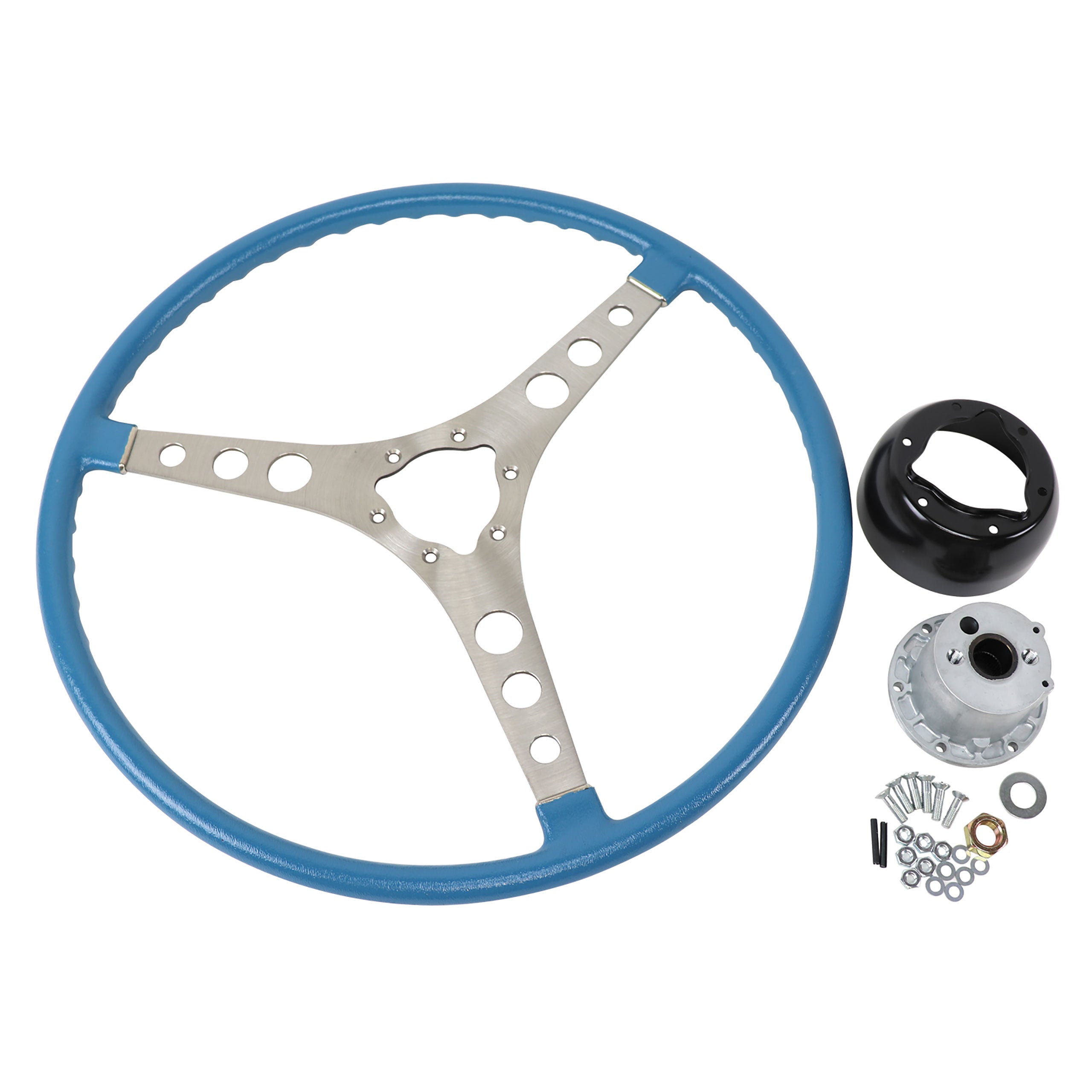 Steering-Wheel-W/Hub-Kit-Blue-20336-Corvette-Store-Online