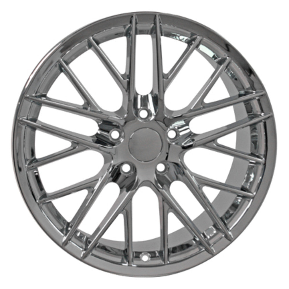 ZR1-Style-Corvette-Wheels-Set---Chrome-18x85/19x10-W/Black-Lug-Nuts-203877-Corvette-Store-Online