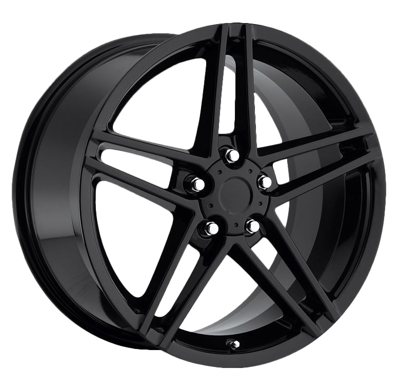 Z06-Style-Gloss-Black-Wheel-Set-18x95/19x10-W/Chrome-Lug-Nuts-203880-Corvette-Store-Online