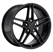 Z06-Style-Gloss-Black-Wheel-Set-18x95/19x10-W/Chrome-Lug-Nuts-203880-Corvette-Store-Online