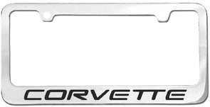 Chrome-License-Plate-Surround-W/Corvette-Script-203930-Corvette-Store-Online