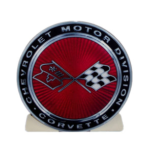 Front-Emblem-Free-Standing-Metal-Sign-203969-Corvette-Store-Online