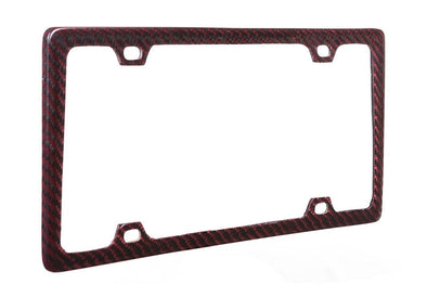 Thin-Red-Carbon-Fiber-License-Plate-Frame-204082-Corvette-Store-Online