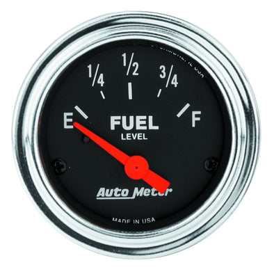 Autometer-2-1/16in-Fuel-Level-Gauge-0-30-ohm-AMP-SSE---Chrome-204158-Corvette-Store-Online