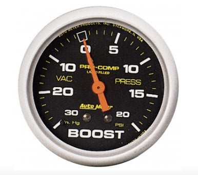 Pro-Comp-2-5/8in-Mechanical-Boost-Gauge/Liquid-Filled/30in-Hg/20-psi-204887-Corvette-Store-Online