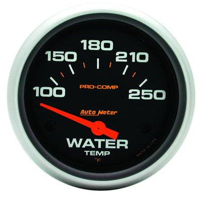 Pro-Comp-2-5/8in-Electric-Water-Temp-Gauge/Short-Sweep/100-250-deg-F-204889-Corvette-Store-Online