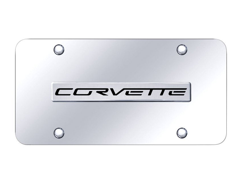 C6-Corvette-Script-on-Chrome-License-Plate-204986-Corvette-Store-Online