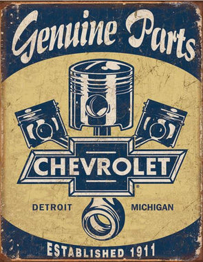 Chevrolet-Genuine-Parts-Pistons-Tin-Sign-204993-Corvette-Store-Online