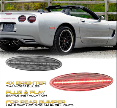 Rear-Side-Marker-Parking-LED-With-Red-LED-&-Clear-Lens-205420-Corvette-Store-Online
